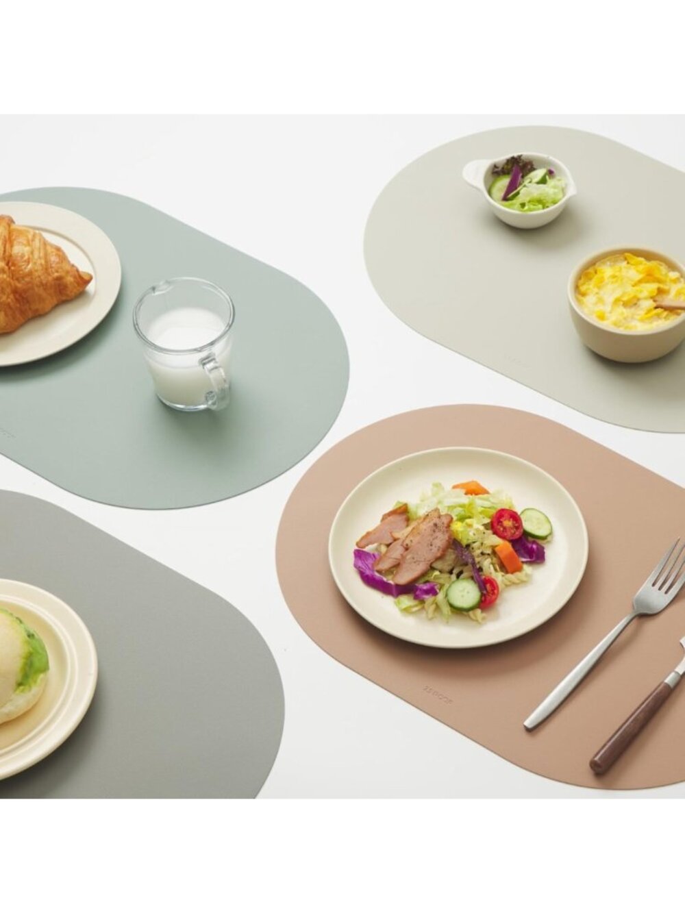 Heat Resistant Oval Silicone Placemats - Waterproof, Non-Slip, Easy to Clean